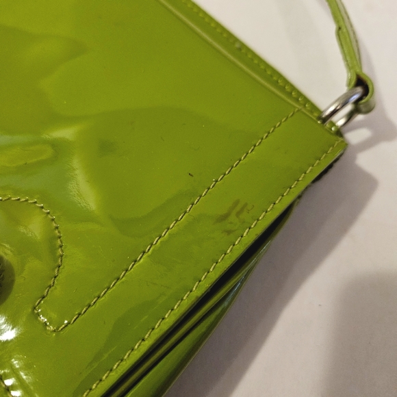 Furla - Patent Leather Shoulder Bag in Green - *Please Read* - Picture 4 of 11